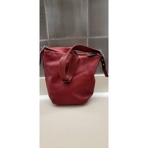 Coach Dark Deep Lipstick Red Soho Legacy Leather Bag Bucket Bag Vintage Coach